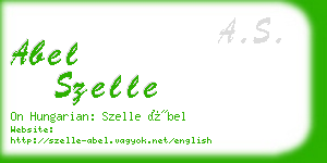 abel szelle business card